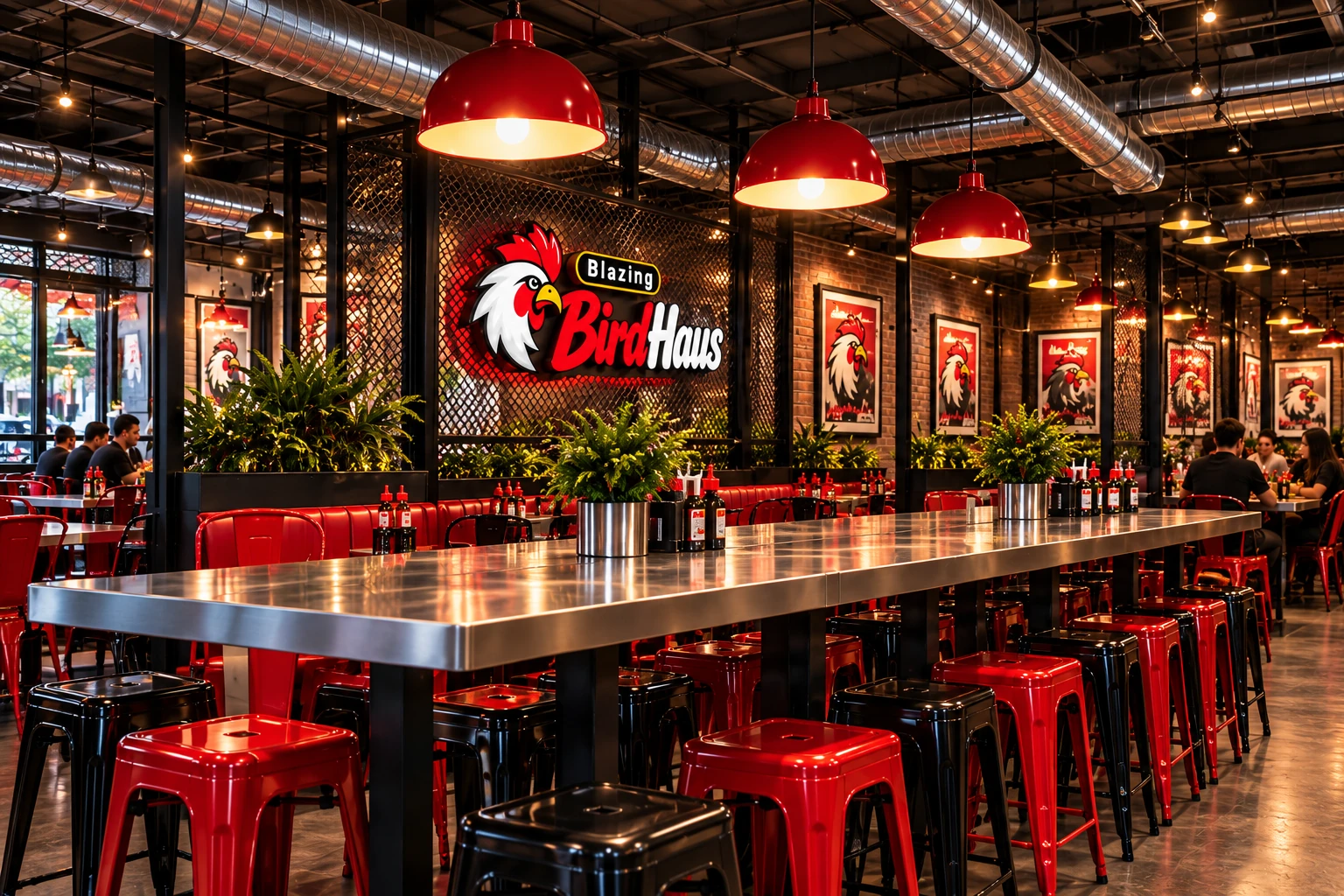 BirdHaus communal dining interior concept